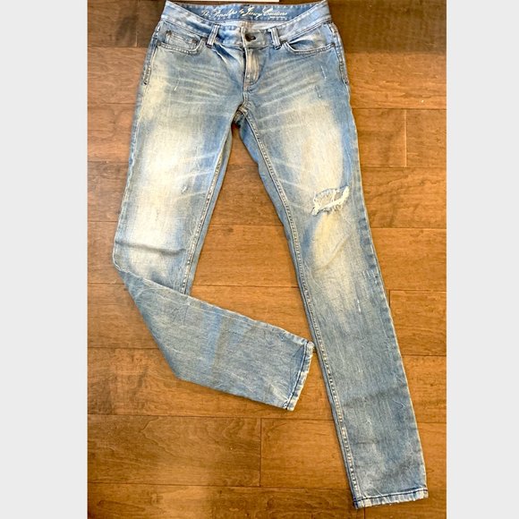 Authentic Juicy Couture The Penelope Distressed Slim Vintage Jeans - Picture 2 of 10